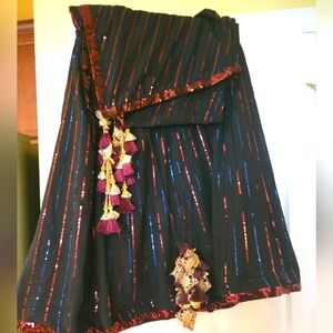 Maroon and Black Anarkali
